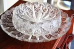 Antieke kristallen schalen Wilhelmina slijpsel, Ophalen of Verzenden, Rond, Glas