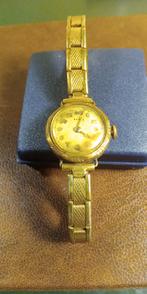 verguld gouden dames horloge merk Pontiac type lewa, Overige merken, Goud, Gebruikt, Ophalen of Verzenden