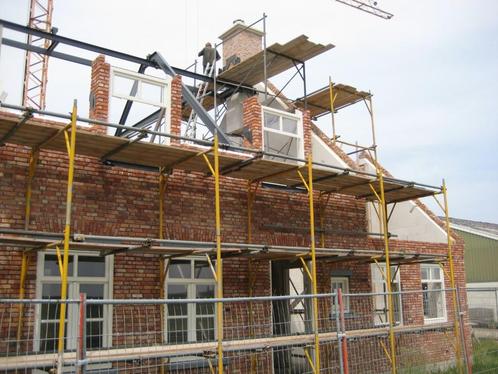 Complete gevelsteiger - bouwsteiger - steiger - verzinkt, Doe-het-zelf en Verbouw, Steigers, Gebruikt, Gevelsteiger, 5 meter of hoger