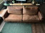 Cognac kleurige 2-zits bank Collin van Leen Bakker, Huis en Inrichting, Banken | Bankstellen, Ophalen, Gebruikt, 150 tot 200 cm