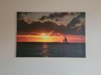 zonsondergang - foto op canvas - afmetingen 120x80 - nieuw, Nieuw, Schilderij, Ophalen of Verzenden, 100 tot 125 cm