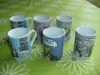 Hein de Kort - 6 verschillende koffiekopjes van Overtoom, Verzamelen, Ophalen of Verzenden, Overige figuren, Zo goed als nieuw