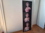 Drie iconische foto's Marilyn Monroe in lijst, Huis en Inrichting, Woonaccessoires | Lijsten, Ophalen, Minder dan 50 cm, Metaal of Aluminium