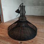 Grote lamp draadstaal zwart, Huis en Inrichting, Ophalen, Gebruikt, Rond, Metaal