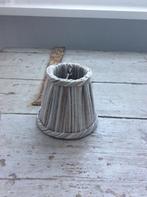 HANDGENAAIDE MINI LAMPENKAP GESTREEPT LINNEN, Ophalen of Verzenden, Nieuw, Rond, Minder dan 25 cm