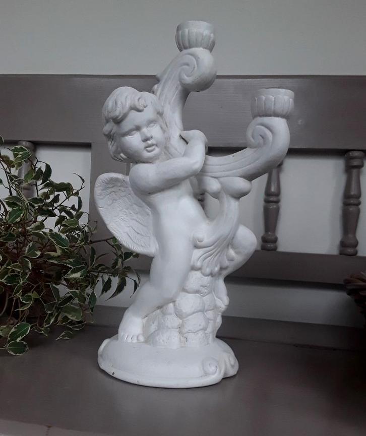 Mooie engel-kandelaar - engel - kandelaar - engeltje (38 cm, Diversen, Kerst, Gebruikt, Ophalen of Verzenden