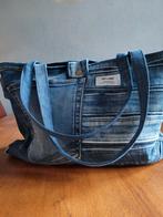 Tas spijkerstof blauw, Ophalen of Verzenden, Zwart, 30 cm of meer, Minder dan 35 cm