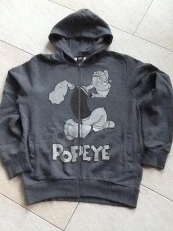 Sweatvest Popeye, grijs, maat M beschikbaar voor biedingen
