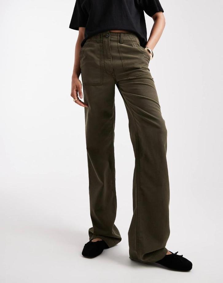 ASOS DESIGN tall broek, Kleding | Dames, Broeken en Pantalons, Nieuw, Maat 36 (S), Groen, Lang, Ophalen of Verzenden