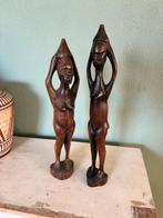 Twee Afrikaanse houten vrouwbeelden – West-Afrika, Antiek en Kunst, Kunst | Niet-Westerse kunst, Ophalen of Verzenden