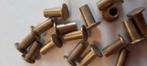 10 st. messing half holle klinknagels 5,5 x12 mm, Verzenden, Nieuw