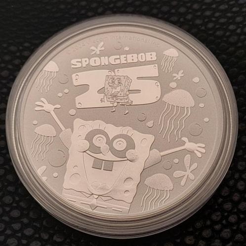 2024 Sponge Bob Squarepants 25th Anniversary 1 oz silver BU, Postzegels en Munten, Munten | Oceanië, Zilver, Verzenden