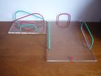 vintage retro bureau brieven organizer set van 2, Ophalen of Verzenden, Gebruikt