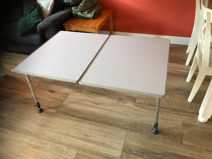 Dukdalf Tafel New Age Twin opklapbare camping tafel, Caravans en Kamperen, Kampeermeubelen, Gebruikt, Campingtafel, Ophalen