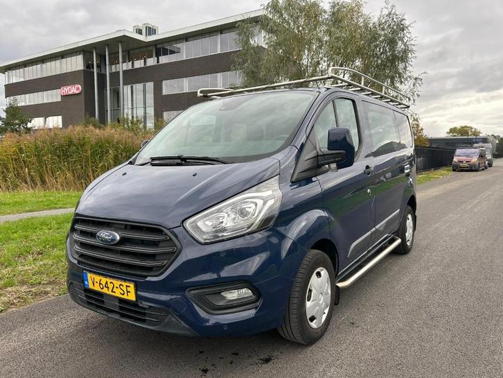 Ford Transit Custom 2.0 130PK L1H1 2018 dubbelcabine marge, Auto's, Bestelauto's, Bedrijf, ABS, Airbags, Airconditioning, Alarm
