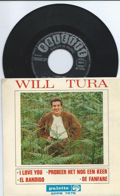 Will Tura- I Love You EP !!!, Cd's en Dvd's, Vinyl | Nederlandstalig, Gebruikt, Levenslied of Smartlap, Overige formaten, Verzenden