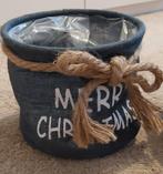 2 Kerstmanden/Bloempotten Jute Grijs, Overige materialen, Rond, Nieuw, Binnen