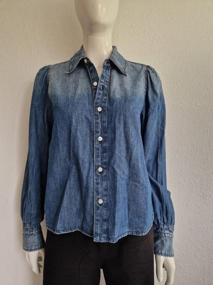 Vanilia denim blouse. Maat 40, Blauw, Kleding | Dames, Blouses en Tunieken, Zo goed als nieuw, Maat 38/40 (M), Blauw, Ophalen of Verzenden