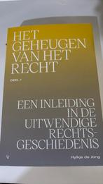 Hylkje de Jong - Het geheugen van het recht 1, Gelezen, Sociale wetenschap, Ophalen of Verzenden, Hylkje de Jong