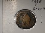 Mooie oude zeldzaam liard 1658 E van Lodewijk XIV., Postzegels en Munten, Munten | Europa | Niet-Euromunten, Verzenden, Frankrijk