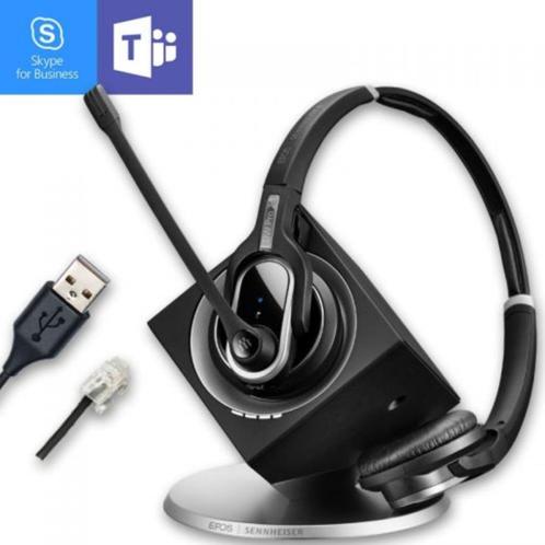 Sennheiser DW Pro2 ML headset voor PC/Smartphone,Skype,Teams, Computers en Software, Headsets, Zo goed als nieuw, On-ear, Draadloos