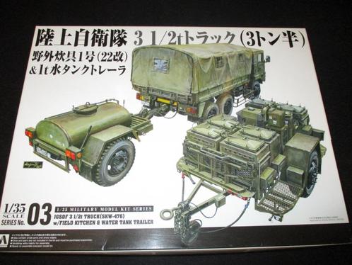 D-506,AOSHIMA 1-35,NO,058916,JGSDF 3 1/2t Truck (SKW-476) w/, Hobby en Vrije tijd, Modelbouw | Auto's en Voertuigen, Nieuw, Verzenden