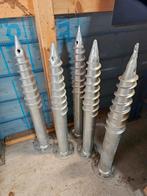 5 nieuwe schroefpalen 80 cm, Ophalen, Nieuw, Minder dan 180 cm, Palen