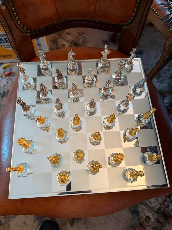 Kristallen Schaakspel, Antiek en Kunst, Antiek | Overige Antiek, Ophalen of Verzenden