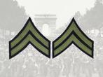Embleem,Patch,Set,Rang,US,Army,WWII,Korporaal, Verzamelen, Militaria | Tweede Wereldoorlog, Verzenden, Landmacht, Amerika, Embleem of Badge