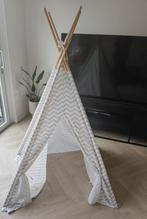 Tipi tent hout grijs/wit goede, Ophalen, Gebruikt