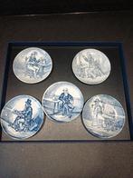 Delfts Blauw Miniatuur Bordjes - Set van 5, Ophalen of Verzenden