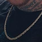 Zware Zilveren Koningsketting vierkant 60cm, 80gram, Sieraden, Tassen en Uiterlijk, Ophalen of Verzenden, Zo goed als nieuw, Zilver