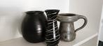 Vintage Vazen Set, Huis en Inrichting, Gebruikt, Zwart, Aardewerk of Porselein, Ophalen of Verzenden