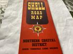 Shell Road Map - Northern Coastal District uit 1955, Gelezen, Overige gebieden, Ophalen of Verzenden, Landkaart