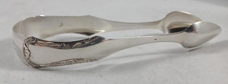 Grote zilveren klontjestang Biedermeier antiek 835 zilver, Antiek en Kunst, Antiek | Goud en Zilver, Zilver, Ophalen of Verzenden