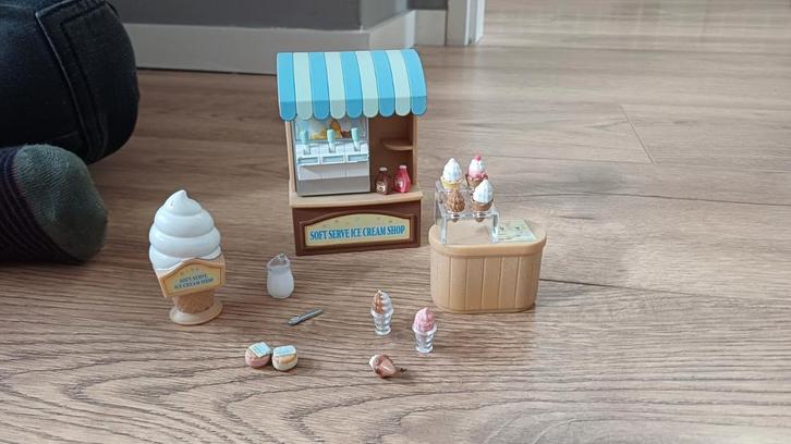 Sylvanian Families Ijskraam - Compleet!, Kinderen en Baby's, Speelgoed | Overig, Zo goed als nieuw, Jongen of Meisje, Ophalen of Verzenden