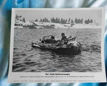 Duitse WO2 Schwimmwagen Kriegsberichter foto  beschikbaar voor biedingen