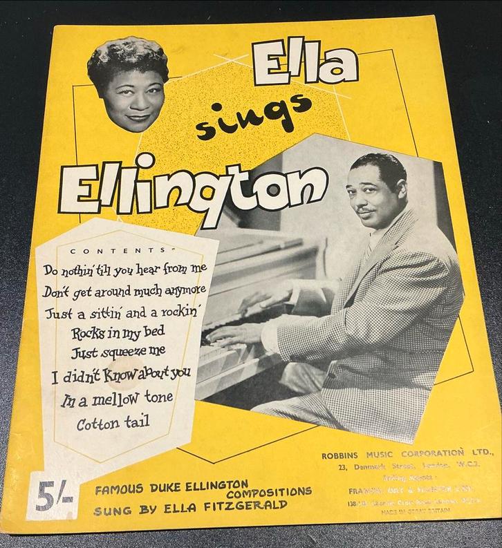 Ella Fitzgerald Sings Ellington - Zeldzaam!, Muziek en Instrumenten, Bladmuziek, Gebruikt, Artiest of Componist, Jazz, Piano, Verzenden