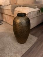 Mooie grote gouden vaas droogbloemen, Ophalen, Zo goed als nieuw, Overige kleuren, Minder dan 50 cm