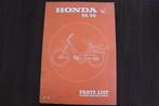 Honda PA50 Camino 1978 moped parts list onderdelen boek, Fietsen en Brommers, Ophalen of Verzenden