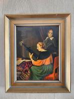 Antiek schilderij olieverf op paneel naar Terborg G. Vd Wiel, Ophalen of Verzenden
