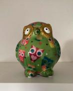 Pomme Pidou Spaarpot - Groene Uil small 11 cm, Ophalen, Gebruikt, Steen, Aardewerk of Keramiek, Dier