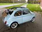 Zeldzaam FIAT 500D Transformable suicide deuren RHD 1962, Auto's, Achterwielaandrijving, Beige, Cabriolet, Blauw