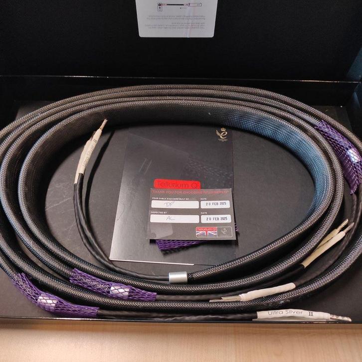 Tellurium Ultra Silver ll, Audio, Tv en Foto, Audiokabels en Televisiekabels, Zo goed als nieuw, Luidsprekerkabel, 2 tot 5 meter