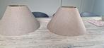 2 grote lampenkappen landelijk taupe lampenkap, Ophalen of Verzenden, Zo goed als nieuw, Bruin, Rond