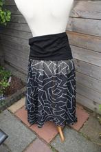 Rok zwart/ wit Ulla popken mt 46/50 transp Vaste prijs, Zwart, Maat 46/48 (XL) of groter, Ulla Popken, Ophalen of Verzenden