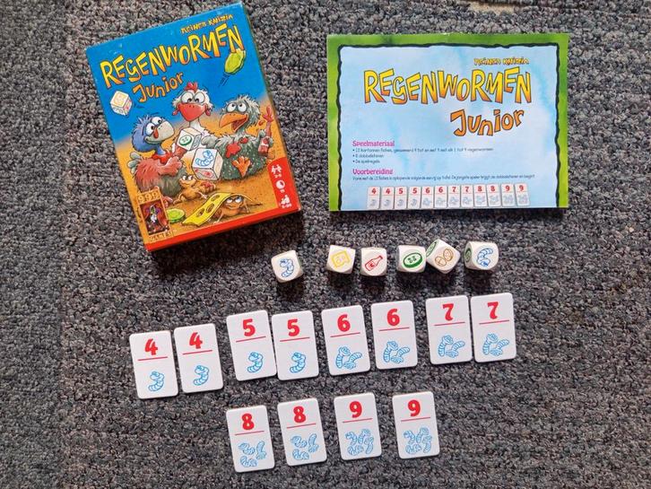 Regenwormen junior 999 games, Hobby en Vrije tijd, Gezelschapsspellen | Overige, Gebruikt, Ophalen of Verzenden