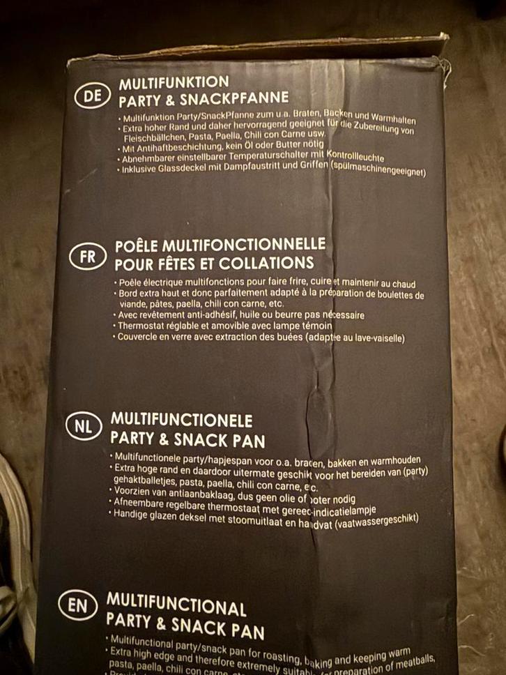 Multifunctionele Party Pan - Ideaal voor Snacks!, Huis en Inrichting, Keuken | Potten en Pannen, Nieuw, Koekenpan of Braadpan