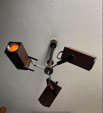 Vintage Philips 3-armige Plafondlamp jaren 70 kubus beschikbaar voor biedingen