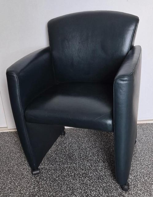 Design Fauteuil Jori Vinci, leder, Huis en Inrichting, Fauteuils, Zo goed als nieuw, Leer, 50 tot 75 cm, Minder dan 75 cm, Ophalen
